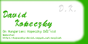 david kopeczky business card